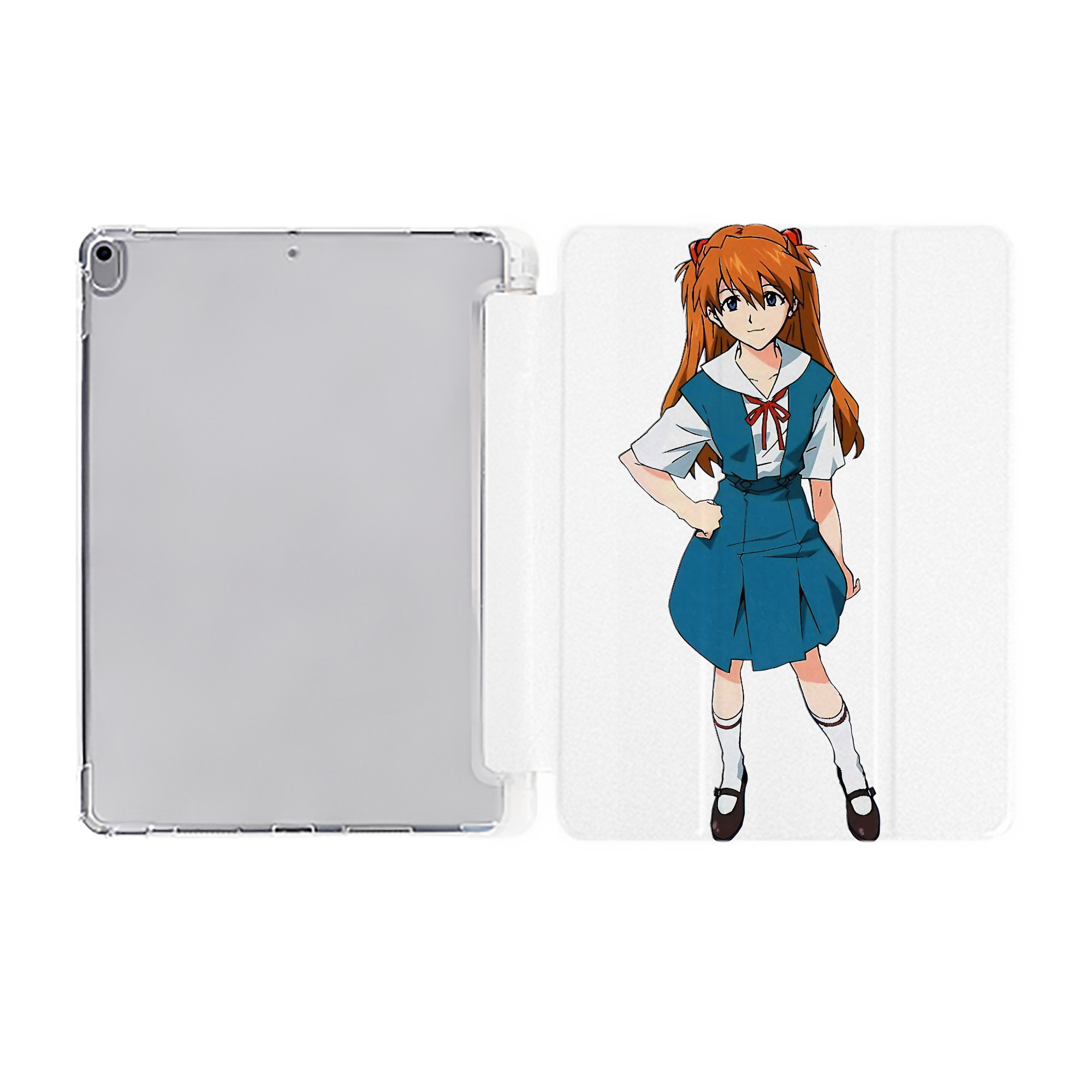 （画像用） EVA 新世紀エヴァンゲリオン IPad ケース ペン収納付き 三つ折りスタンド PUレザー×シリコン 対応機種9.5/10.5/10.9インチ